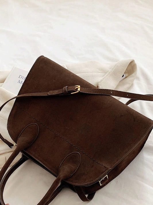 Suede LeatherTote Bag