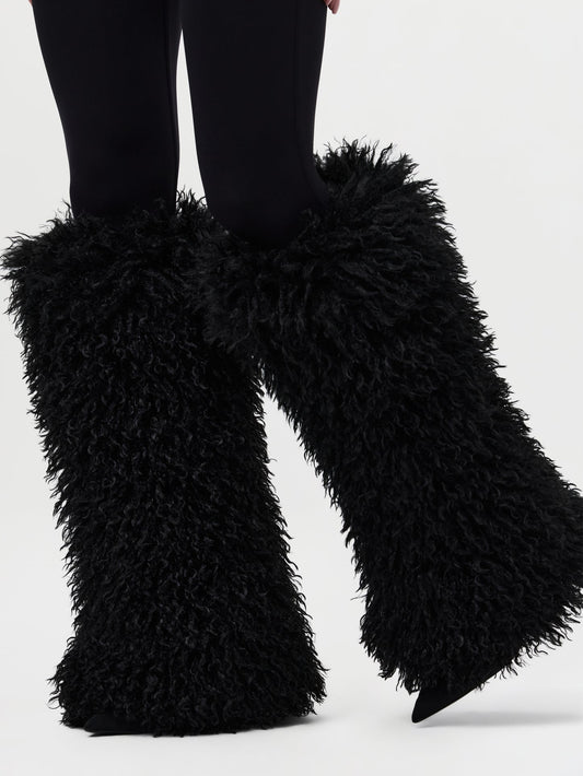 Faux Fur Plush Leg Warmers