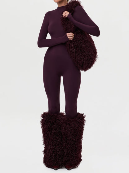 Faux Fur Plush Leg Warmers