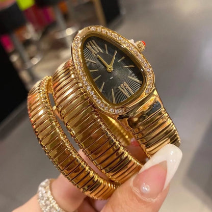 Dazzle Snake-shaped Steel Band Watch