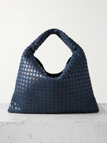 Large Leather And Denim Tote