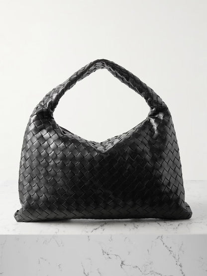 Large Leather And Denim Tote