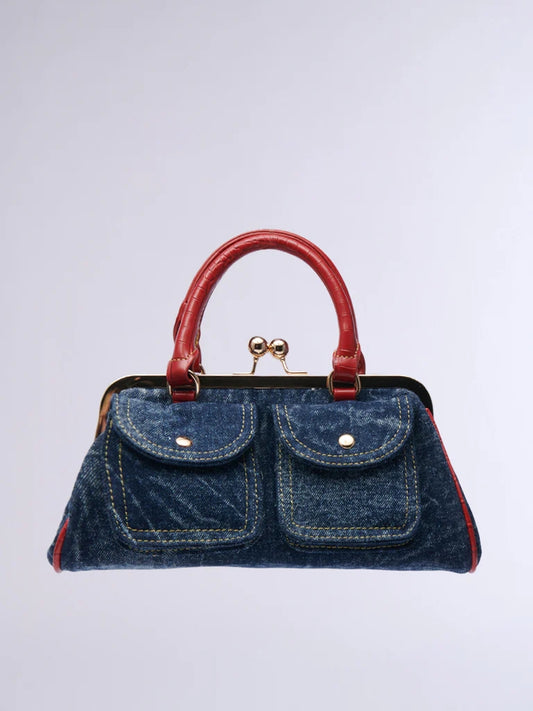 On The Flight Coin Purse Denim Tote