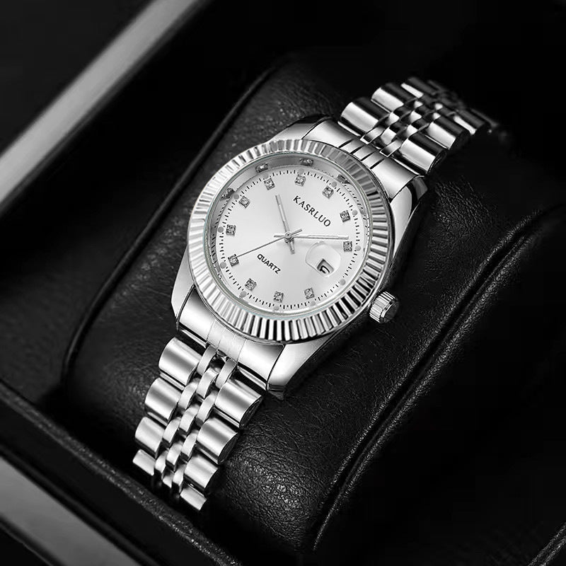 Silver Diamond Dial Two Tone Jubilee Bracelet Watch