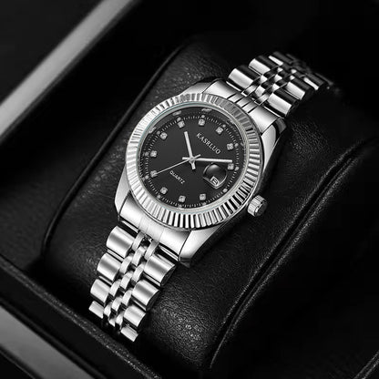 Silver Diamond Dial Two Tone Jubilee Bracelet Watch