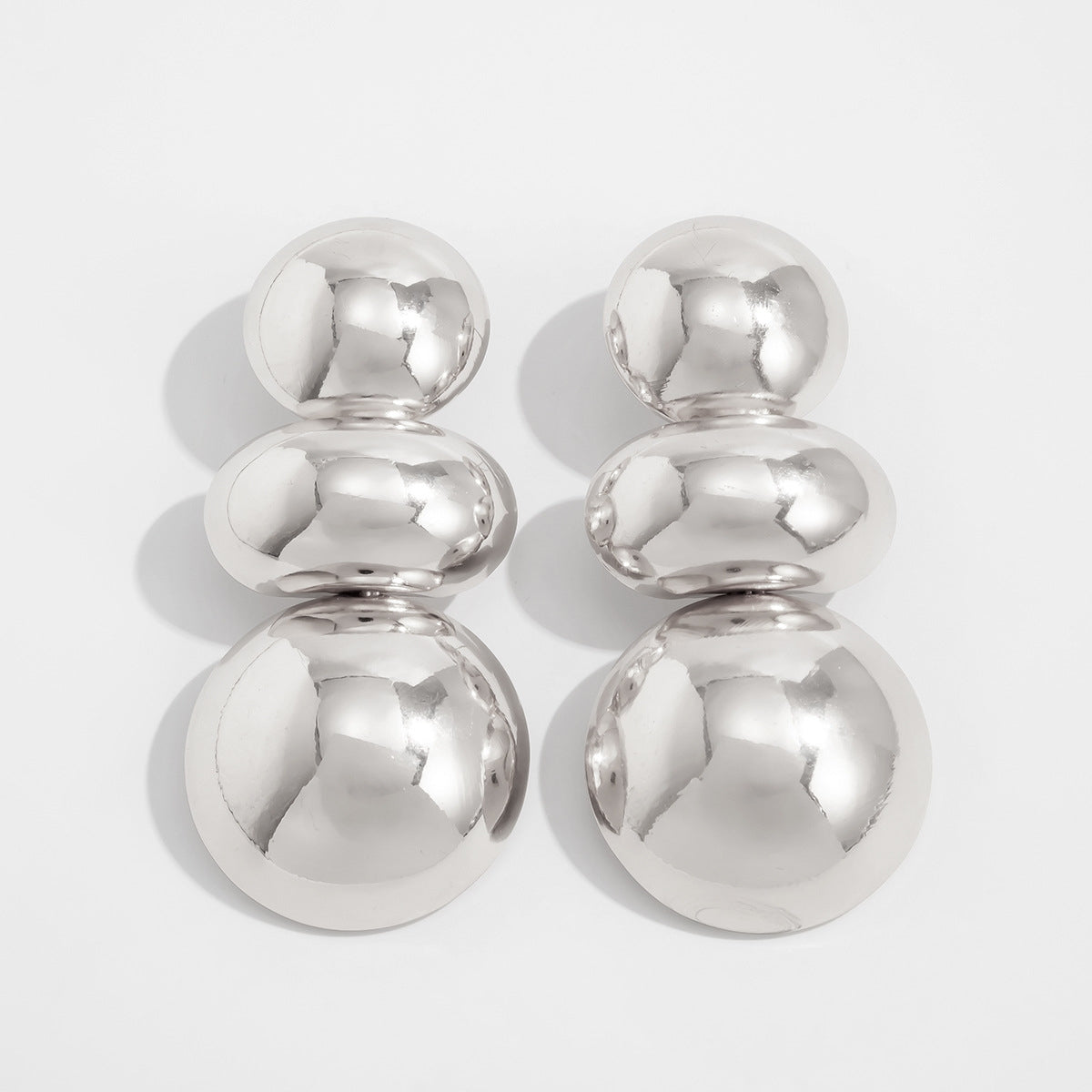 Big Bold Gold Tone CLIP ON Drop Earrings