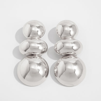 Big Bold Gold Tone CLIP ON Drop Earrings