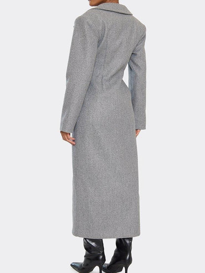 Long Solid Color Elegant Coat