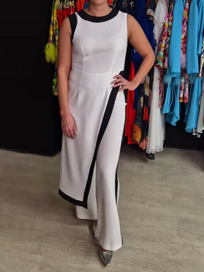 Asymmetric Sleeveless Jumpsuit