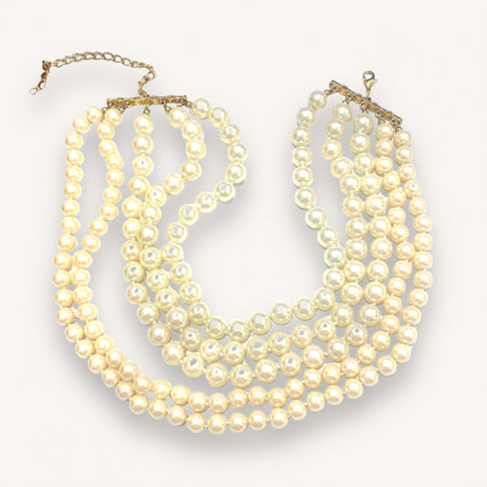 Imitation Pearl Neck Chain