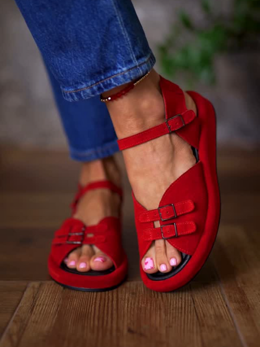 Casual All-Match Buckle Flat Sandals