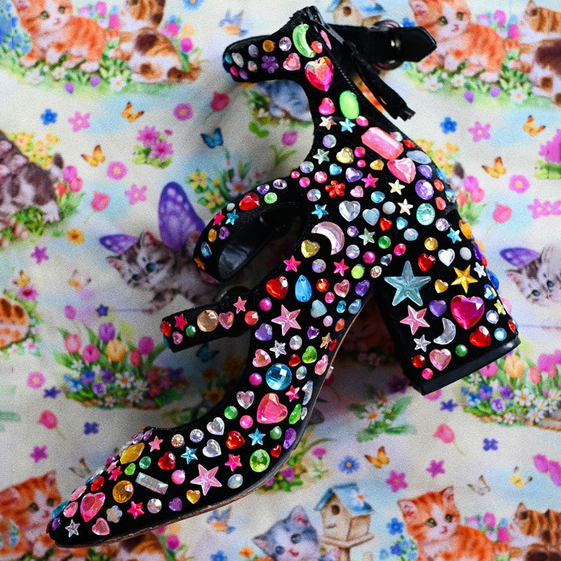 Thick-Heeled Mary Jane Shoes