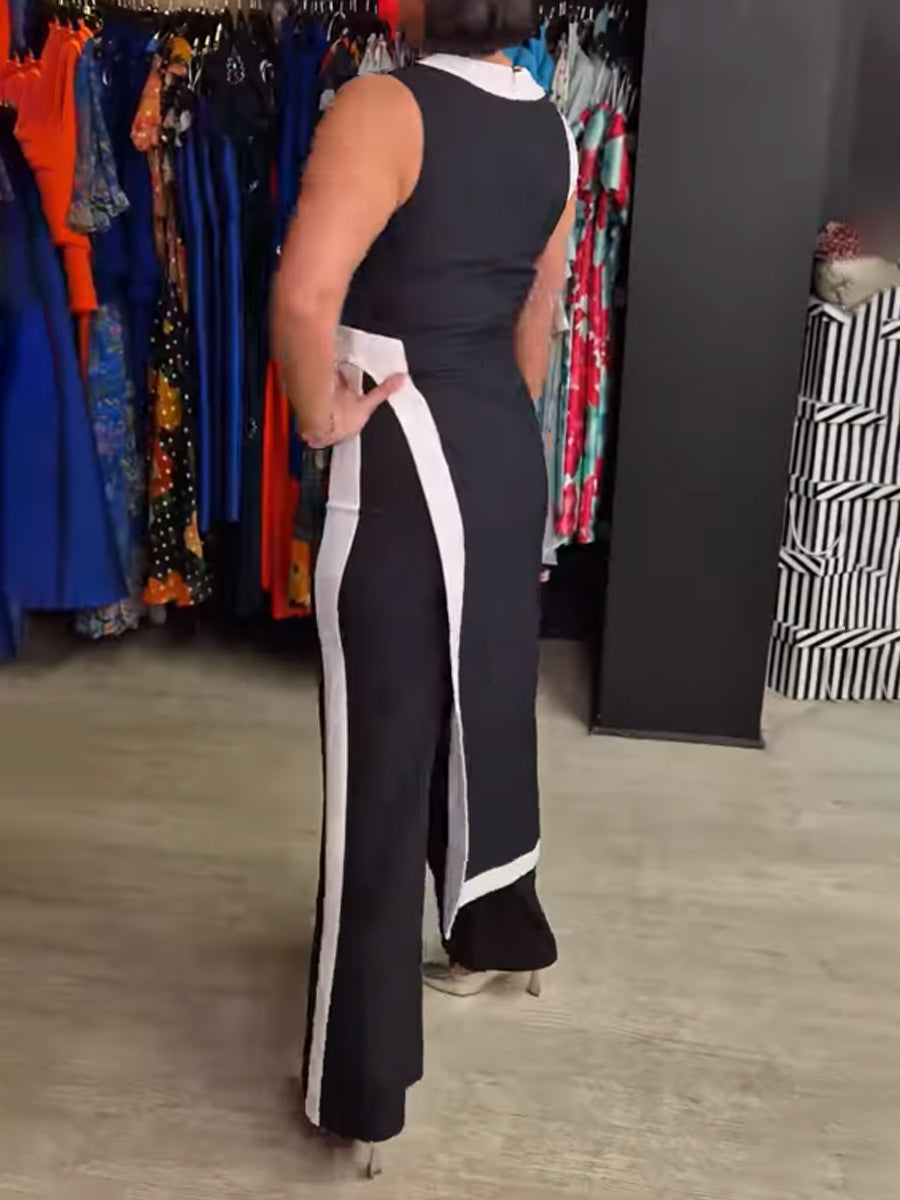 Asymmetric Sleeveless Jumpsuit