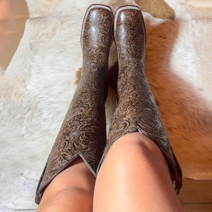 Vintage Boots Thick Heel Knights Boots