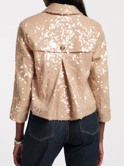 Fashion Double-breasted Sequin Jacket