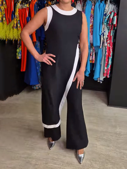 Asymmetric Sleeveless Jumpsuit