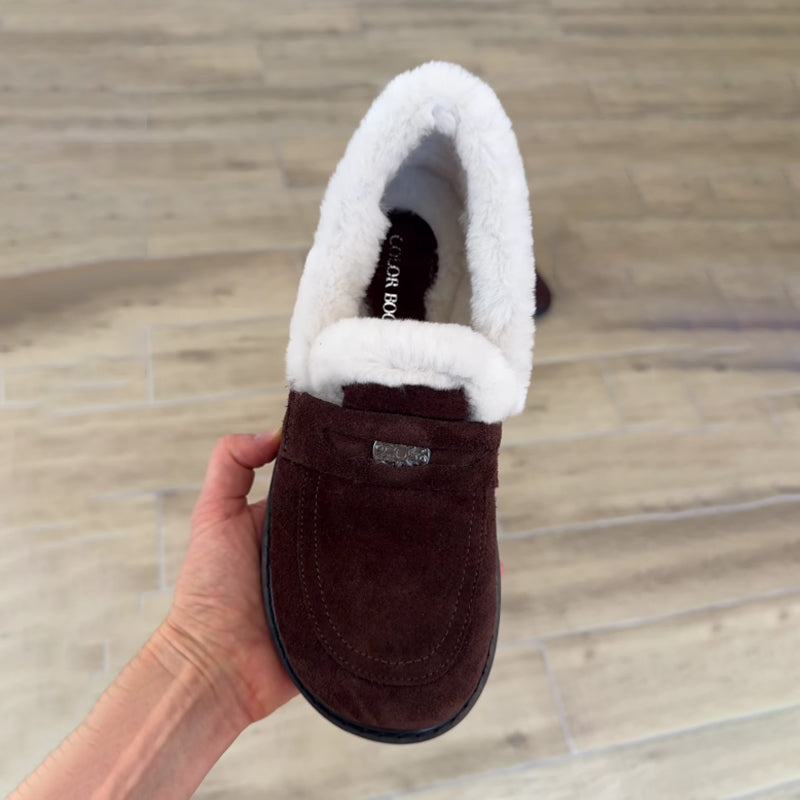 Round-toe Fleece-lined Flats