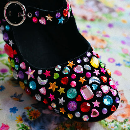 Thick-Heeled Mary Jane Shoes