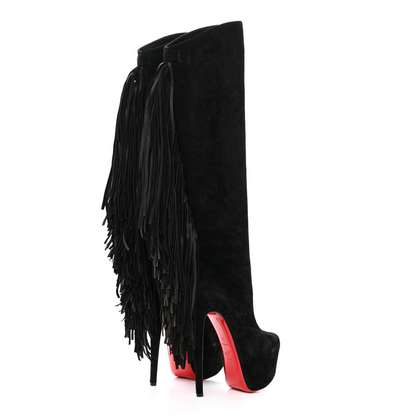 Fringed Suede Pumps