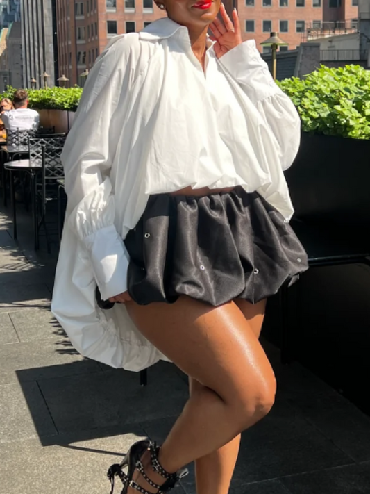 Solid Color Shirt Top