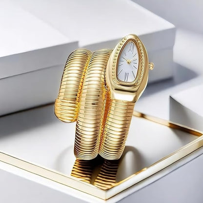 Dazzle Snake-shaped Steel Band Watch
