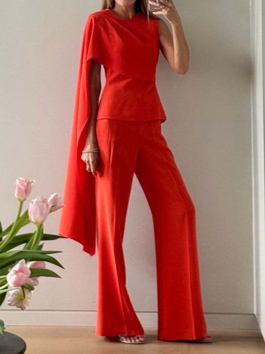 Asymmetric One Shoulder 2-piece Set