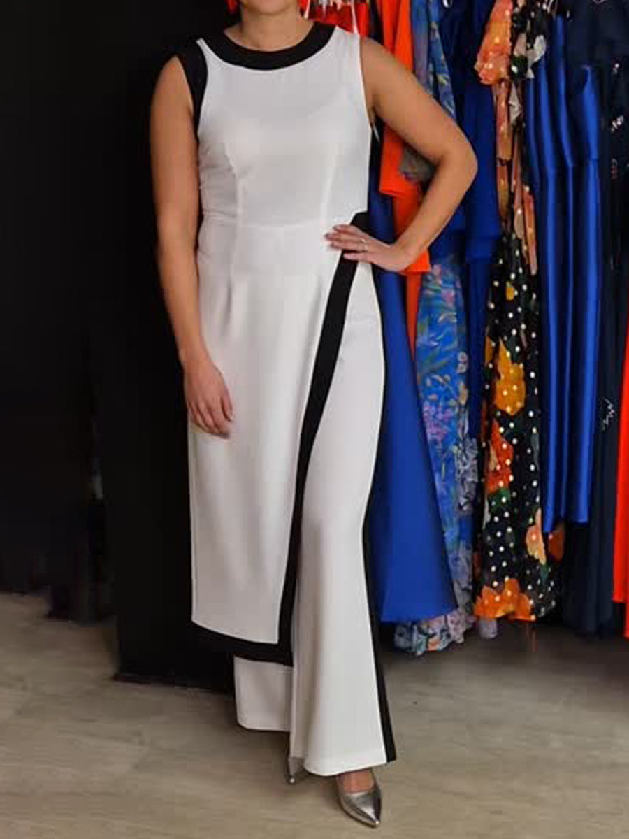 Asymmetric Sleeveless Jumpsuit