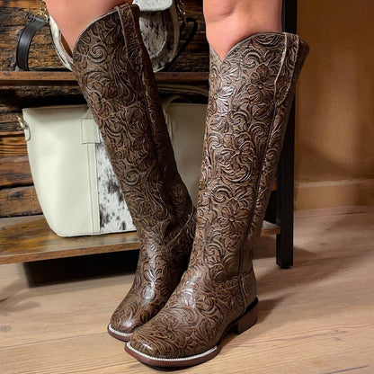 Vintage Boots Thick Heel Knights Boots