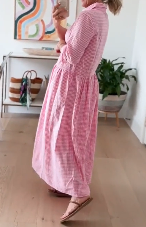 Comfy Oversize Check Dress