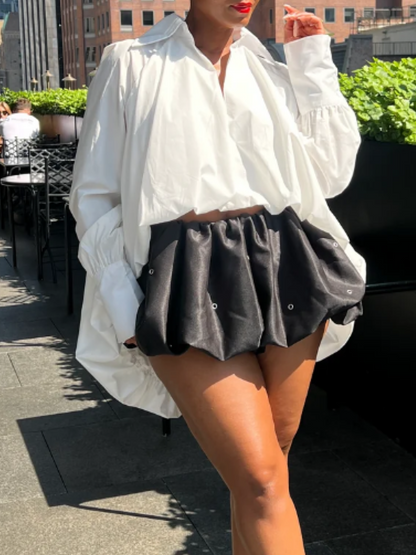 Solid Color Shirt Top