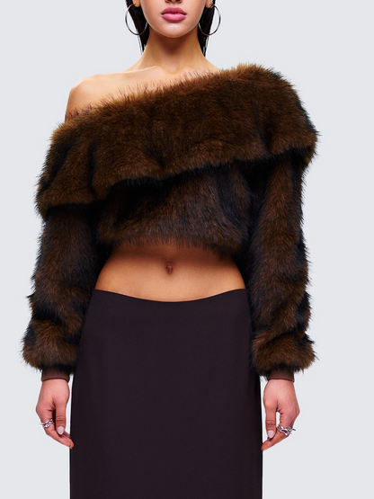 Plush Off-the-shoulder Top