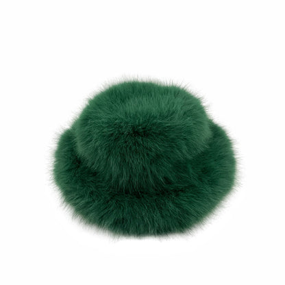 Faux Fox Fur Plush Fisherman Hat