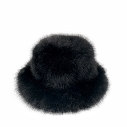 Faux Fox Fur Plush Fisherman Hat
