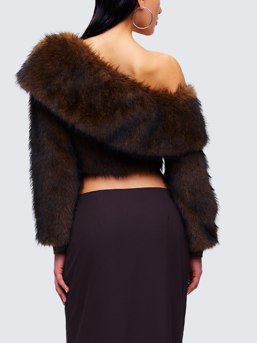 Plush Off-the-shoulder Top