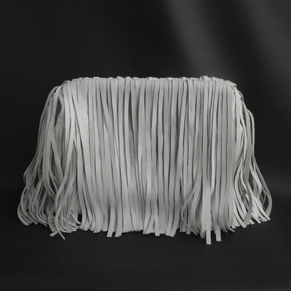 Tasselled Framed Clutch - Leather